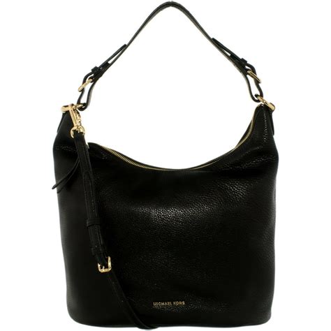 michael kors lupita schwarz|Lupita Large Leather Shoulder Bag .